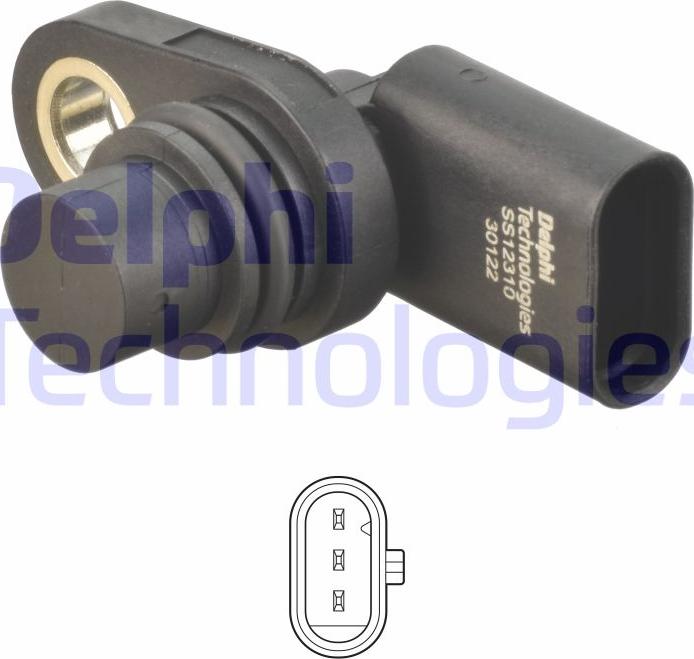 Delphi SS12310-12B1 - Sensore, Posizione albero a camme autozon.pro