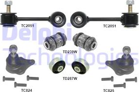 Delphi TC1970KIT-11B1 - Kit riparazione, Braccio trasversale autozon.pro