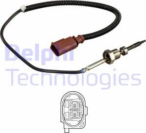 Delphi TS30147 - Sensore, Temperatura gas scarico autozon.pro