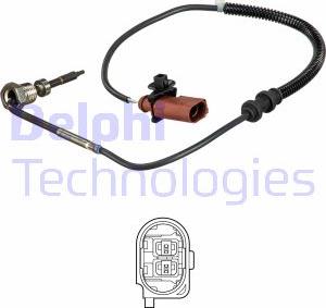 Delphi TS30247 - Sensore, Temperatura gas scarico autozon.pro