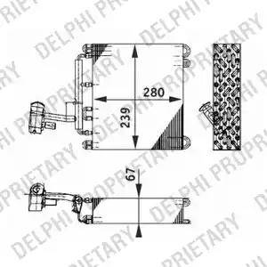 Delphi TSP0525185 - Evaporatore, Climatizzatore autozon.pro