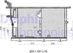 Delphi TSP0225322 - Condensatore, Climatizzatore autozon.pro