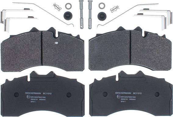 Denckermann BC11012 - Kit pastiglie freno, Freno a disco autozon.pro