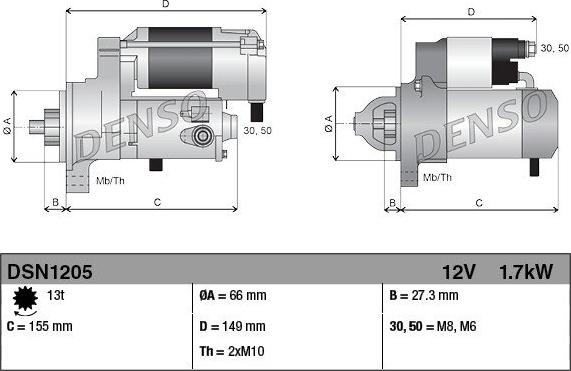 Denso 428000-9210 - Motorino d'avviamento autozon.pro