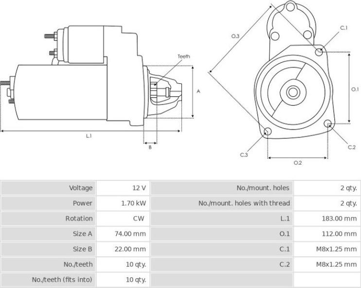 Denso 428000-2340 - Motorino d'avviamento autozon.pro