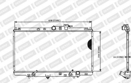 Denso 221-3200 - Radiatore, Raffreddamento motore autozon.pro