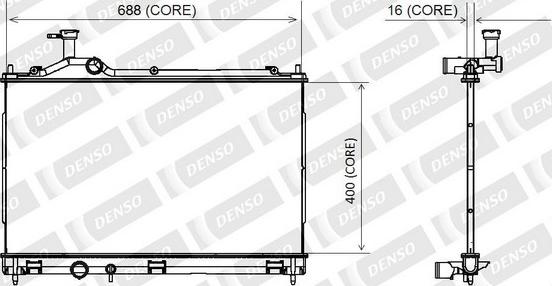 Denso A221-A394 - Radiatore, Raffreddamento motore autozon.pro