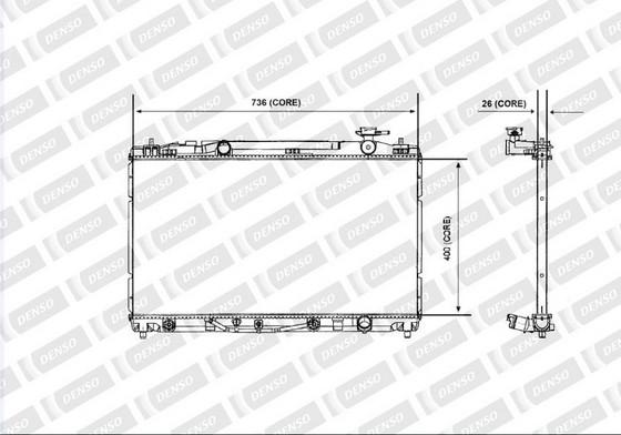 Denso A221-A360 - Radiatore, Raffreddamento motore autozon.pro