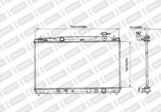 Denso A221-A361 - Radiatore, Raffreddamento motore autozon.pro