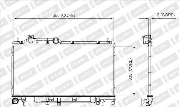 Denso A221-A336 - Radiatore, Raffreddamento motore autozon.pro