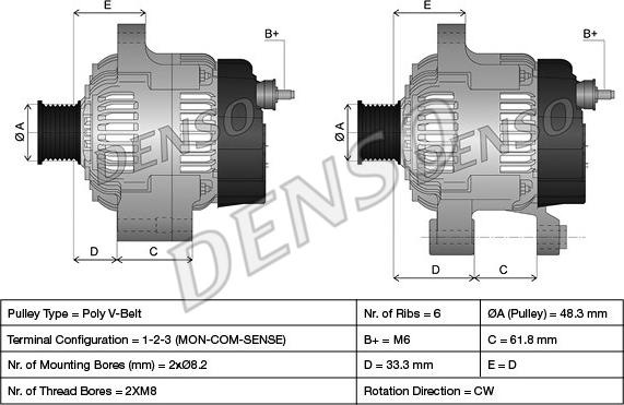 Denso DAN507 - Alternatore autozon.pro