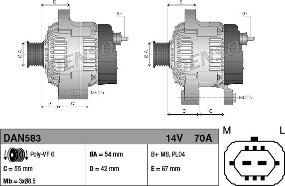 Denso DAN583 - Alternatore autozon.pro