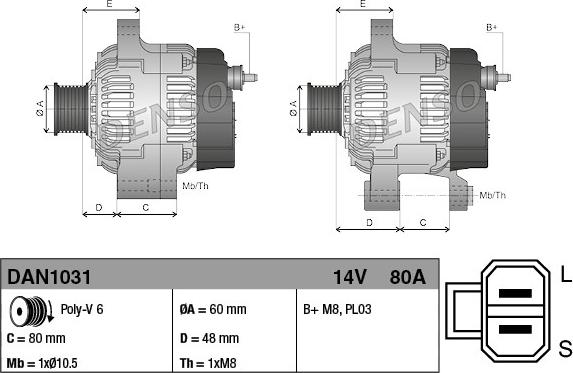 Denso DAN1031 - Alternatore autozon.pro