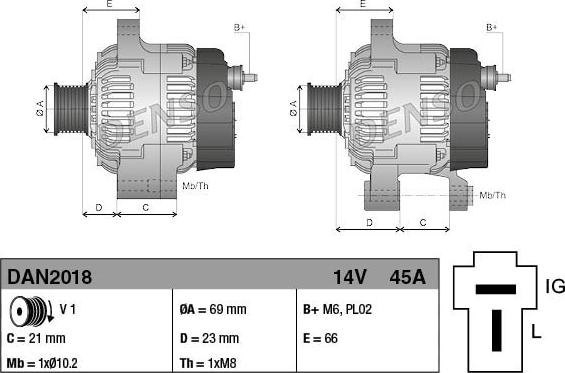 Denso DAN2018 - Alternatore autozon.pro