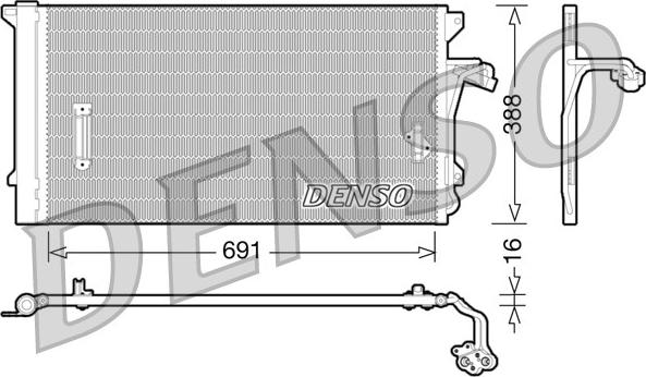 Denso DCN02003 - Condensatore, Climatizzatore autozon.pro