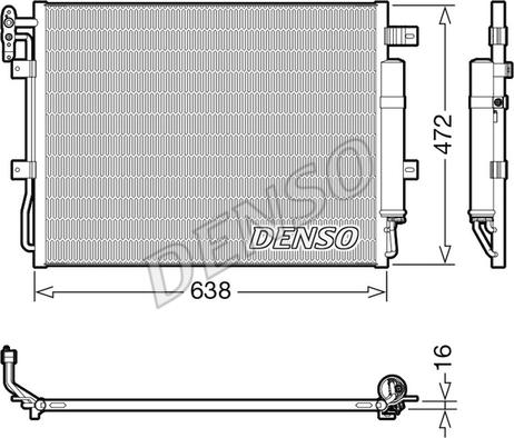 Denso DCN14003 - Condensatore, Climatizzatore autozon.pro