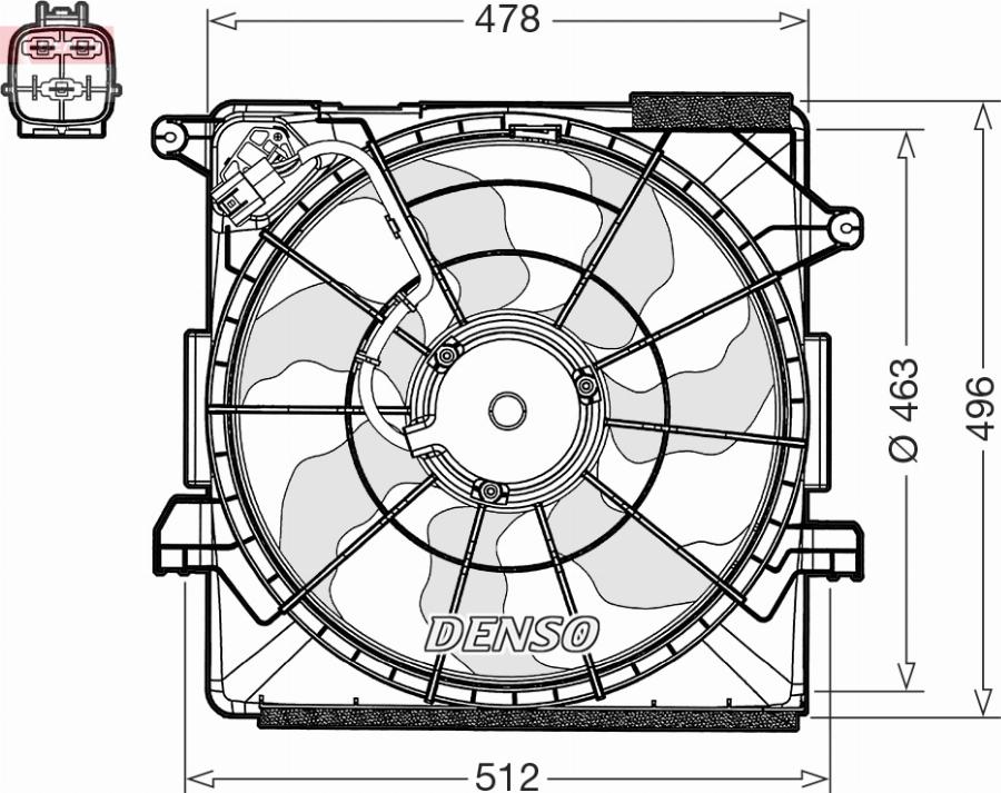 Denso DER43000 - Ventola, Raffreddamento motore autozon.pro