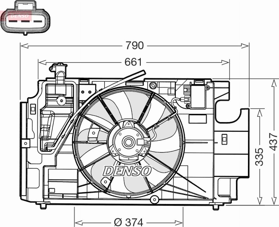 Denso DER50004 - Ventola, Raffreddamento motore autozon.pro