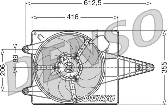 Denso DER01004 - Ventola, Raffreddamento motore autozon.pro