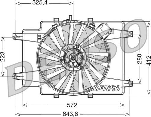 Denso DER01007 - Ventola, Raffreddamento motore autozon.pro