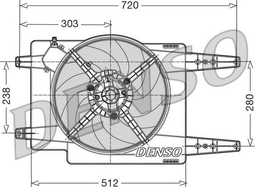 Denso DER01017 - Ventola, Raffreddamento motore autozon.pro