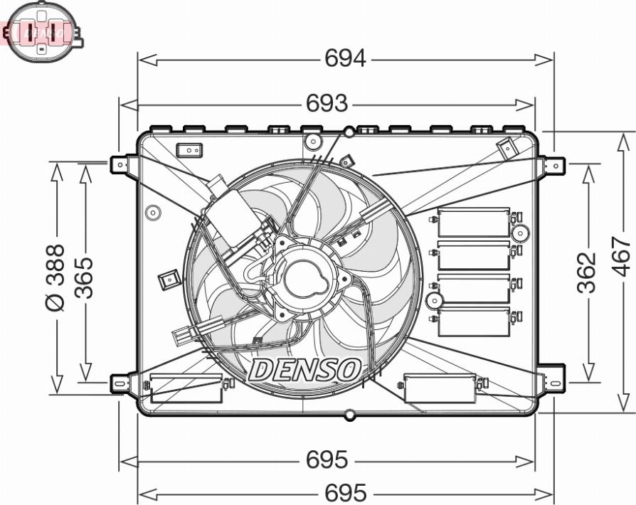 Denso DER10010 - Ventola, Raffreddamento motore autozon.pro