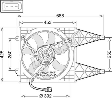 Denso DER32016 - Ventola, Raffreddamento motore autozon.pro