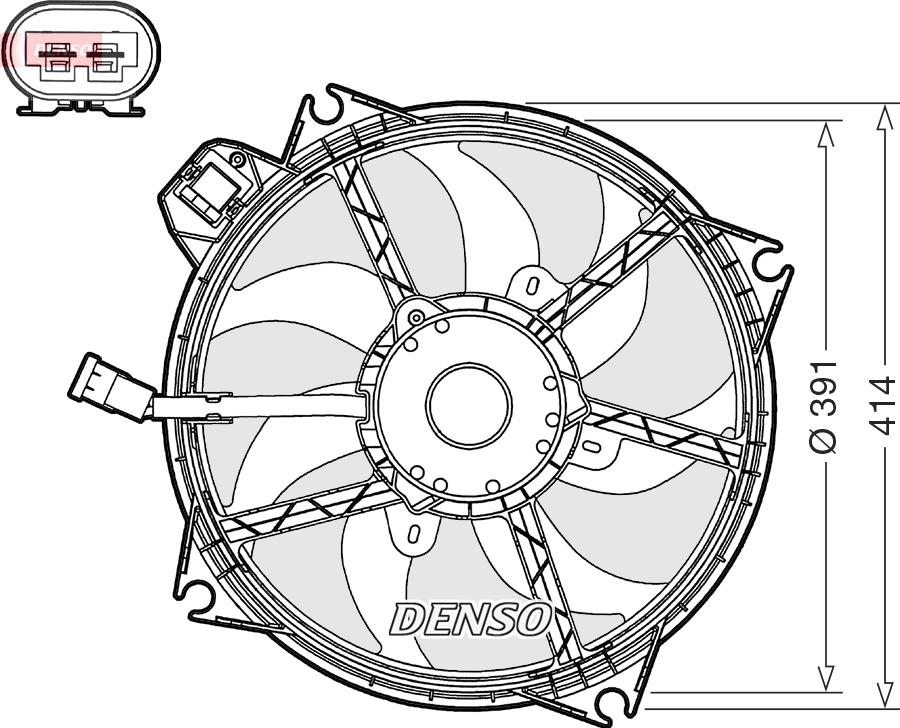 Denso DER23005 - Ventola, Raffreddamento motore autozon.pro