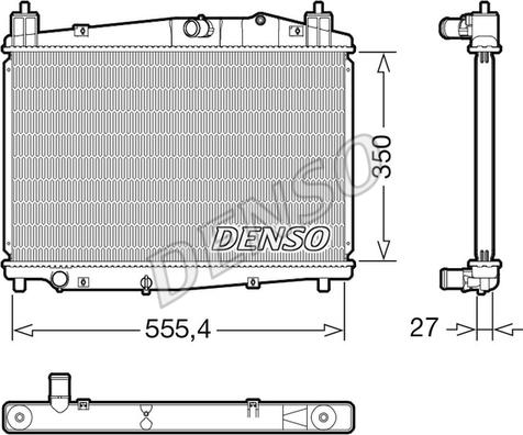 Denso DRM44046 - Radiatore, Raffreddamento motore autozon.pro