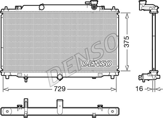 Denso DRM44048 - Radiatore, Raffreddamento motore autozon.pro