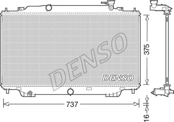 Denso DRM44042 - Radiatore, Raffreddamento motore autozon.pro