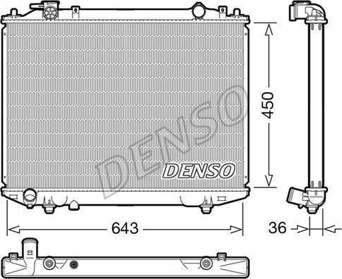 Denso DRM44047 - Radiatore, Raffreddamento motore autozon.pro