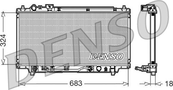 Denso DRM44001 - Radiatore, Raffreddamento motore autozon.pro