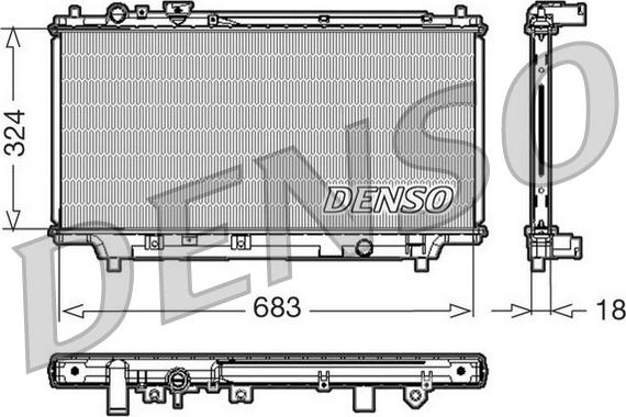 Denso DRM44002 - Radiatore, Raffreddamento motore autozon.pro