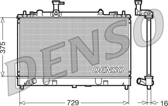 Denso DRM44011 - Radiatore, Raffreddamento motore autozon.pro