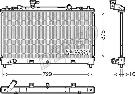 Denso DRM44038 - Radiatore, Raffreddamento motore autozon.pro