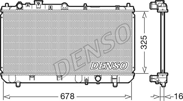 Denso DRM44032 - Radiatore, Raffreddamento motore autozon.pro