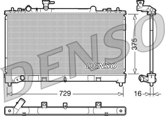 Denso DRM44023 - Radiatore, Raffreddamento motore autozon.pro