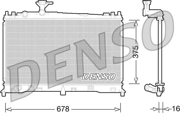 Denso DRM44027 - Radiatore, Raffreddamento motore autozon.pro