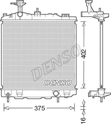 Denso DRM45041 - Radiatore, Raffreddamento motore autozon.pro