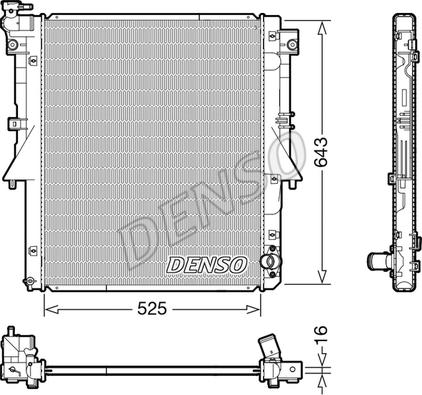 Denso DRM45054 - Radiatore, Raffreddamento motore autozon.pro