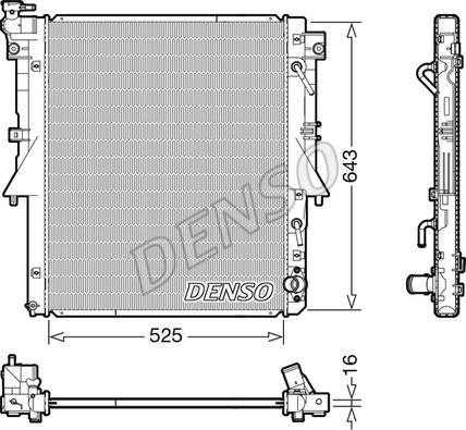 Denso DRM45055 - Radiatore, Raffreddamento motore autozon.pro