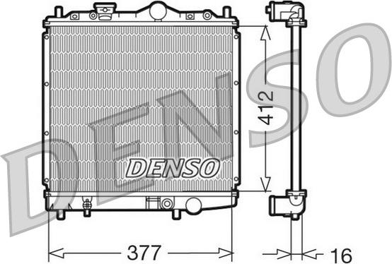 Denso DRM45001 - Radiatore, Raffreddamento motore autozon.pro