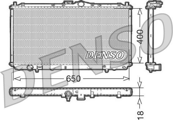 Denso DRM45010 - Radiatore, Raffreddamento motore autozon.pro