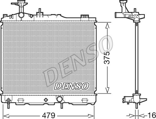 Denso DRM45039 - Radiatore, Raffreddamento motore autozon.pro