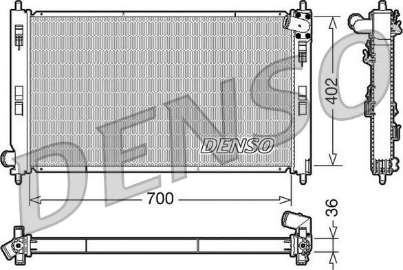 Denso DRM45029 - Radiatore, Raffreddamento motore autozon.pro