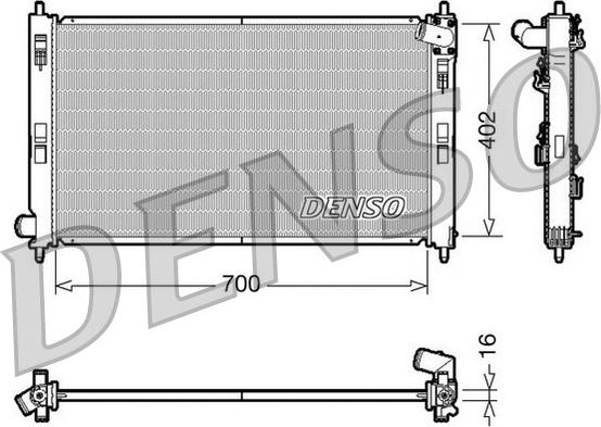 Denso DRM45023 - Radiatore, Raffreddamento motore autozon.pro