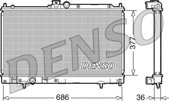 Denso DRM45022 - Radiatore, Raffreddamento motore autozon.pro