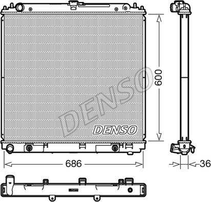 Denso DRM46042 - Radiatore, Raffreddamento motore autozon.pro