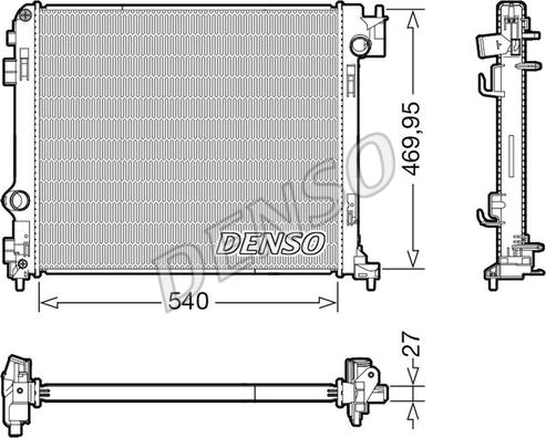 Denso DRM46065 - Radiatore, Raffreddamento motore autozon.pro